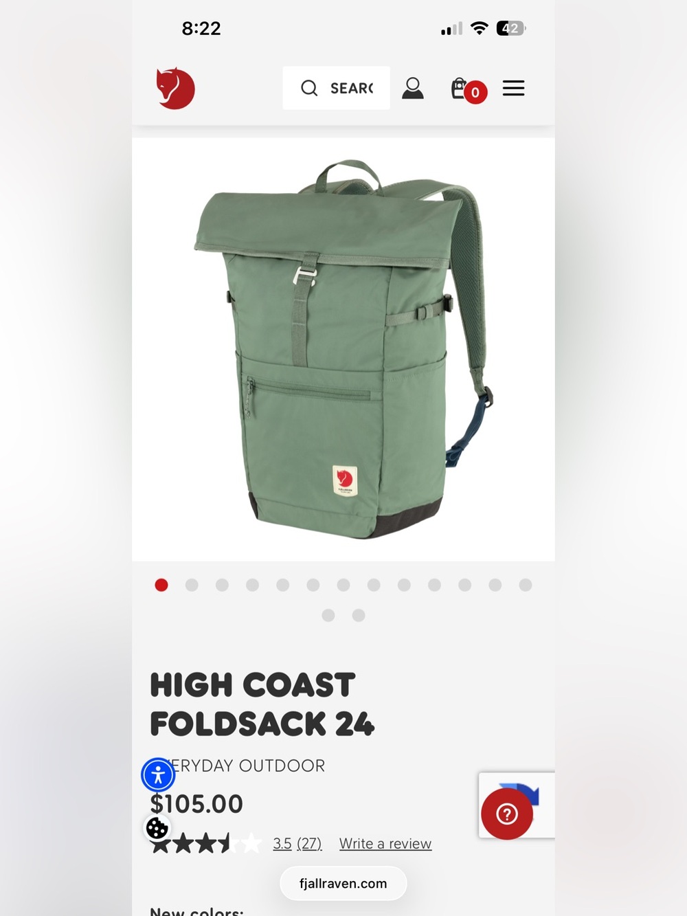 Fjallraven High Coast Foldsack 24 backpack green - Picture 7 of 10